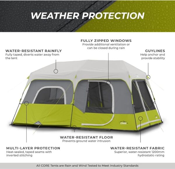 "Core" 9 Person Instant Cabin Tent - Image 4