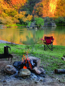 camping, campfire, coffee