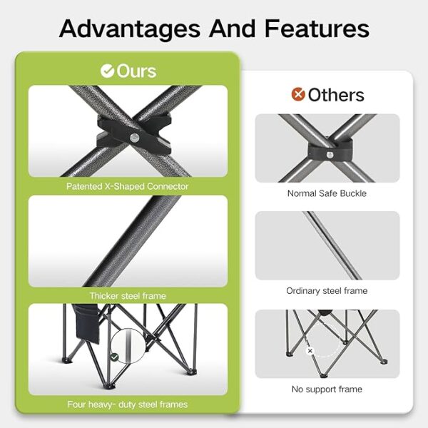 "GREEN PARTY"  Folding Camping Chair - Image 3